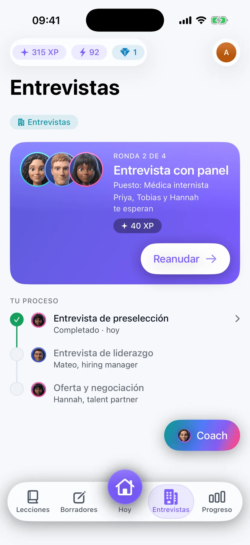 Entrevistas: la próxima ronda con tres entrevistadores