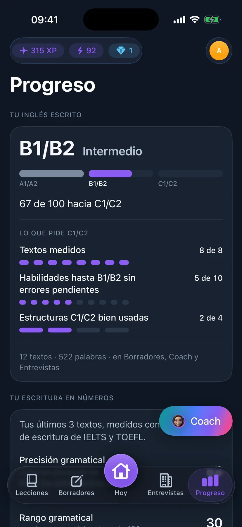 Tu inglés escrito: tu nivel y lo que falta para el siguiente